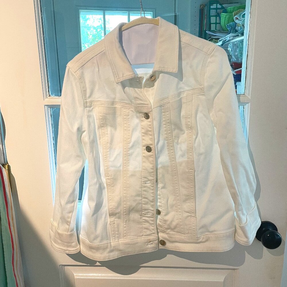 Chico's White Jean Jacket